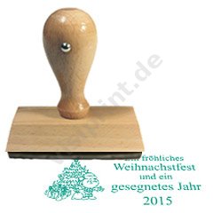 Stempel Weihnachten Holz 80x40mm